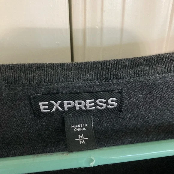 Express Black and Gray Long Sleeve Dress - Picture 3 of 3